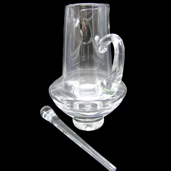 Vintage Mid Century Scandinavian Glass Martini Pitcher Cocktail Mixer - Picture 4 of 8